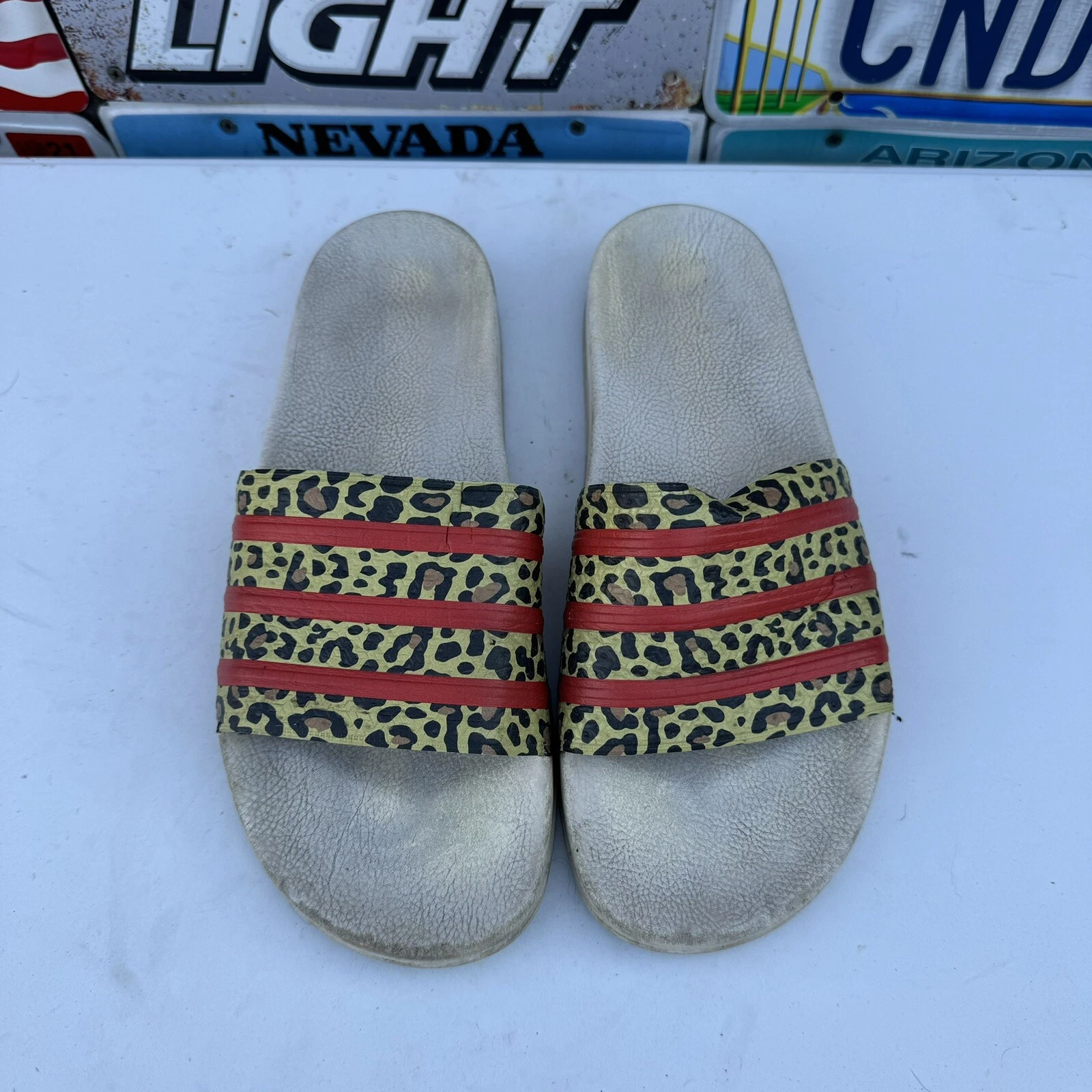 Taglia 12 Sandali Adidas Originals Adilette Leopard Uomo Slides FX5845 Italia