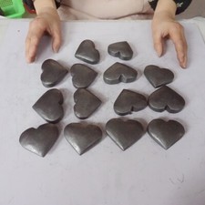 2.2LB 12Pcs Natural Shungite Protect Radiation Crystal Heart Carving Healing