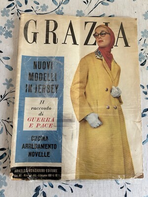 Grazia Magazine 812 Milano A. XXIX 1956 Vintage Italian Fashion Delle Donne