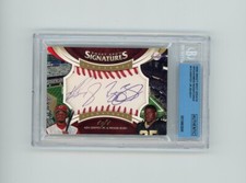 2006 Sweet Spot 1 of 1 KEN GRIFFEY JR REGGIE BUSH AUTO 1/1! BECKETT AUTHENTIC