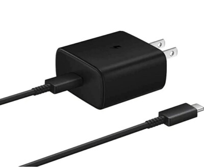 45-W Samsung OEM Fast Charging Wall Charger - Black with 5A C-C Cable
