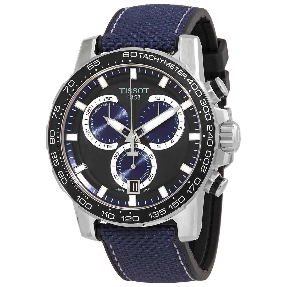 Мужские часы Tissot Supersport с хронографом и черным циферблатом T125.617.17.051.03