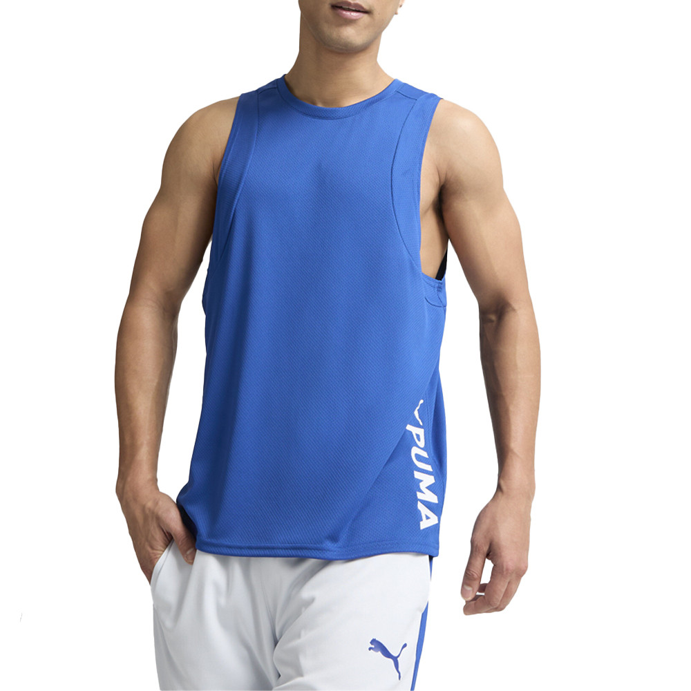 Puma Fit Ultrabreathe Crew Neck Athletic Tank Top Mens Blue Casual  Athletic 524