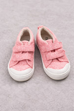 Girls Shoes Pink Hook and Loop Size 25/26 - Cute Heart  Star Pattern