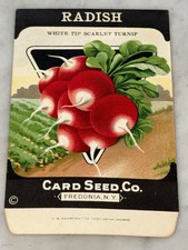Vintage 1920s Card Seed Co. Red Radish Packet...