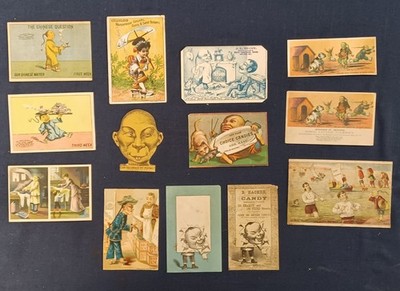 Lot of 13 Chinese featured Victorian Trade Cards San Francisco