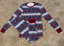 Harry Potter 2 Piece Pajamas Set Womens Pull Over Cotton Size Medium Navy Maroon