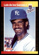Luis de los Santos 1989 Donruss #562 Royals MLB READ FREE SHIPPING AutographDen