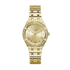 Reloj de cuarzo Guess Cosmo para dama oro diamantes - GW0033L2 NUEVO