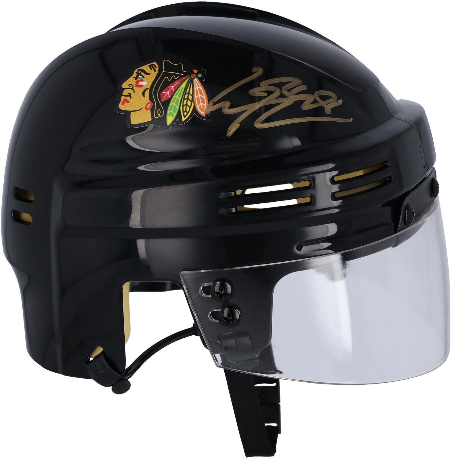 Connor Bedard Autographed Signed Chicago Blackhawks Black Mini Helmet 