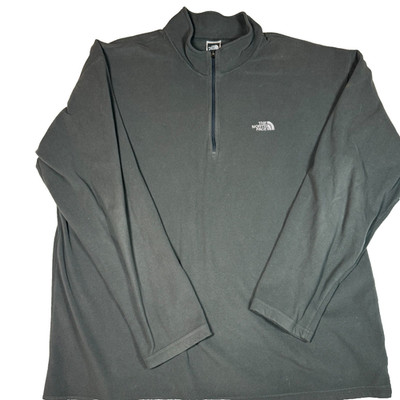 The North Face TKA Glacier 1/4 Zip Fleece Pullover Mens Large Charcoal Gray