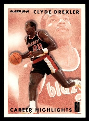1993 Fleer Clyde Drexler #11 Portland Trail Blazers