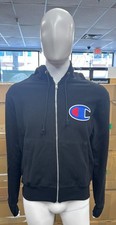Champion Men's Powerblend Fleece Full Zip Hoodie Black / Size S 