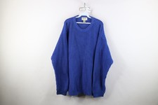 Vintage 90s Eddie Bauer Mens Large Tall Heavyweight Cotton Ribbed Knit Sweater
