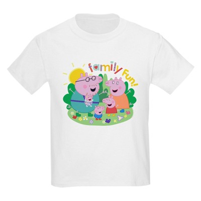 CafePress Peppa Pig: Family Fun! Kids T Shirt Kids Light T-Shirt (1248104968)