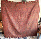 Antiguo chal o tiro reversible de cachemira