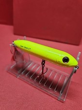 Vintage Heddon Super Spook Jr FISHING LURE Flo-Yellow Terrific Pre-owned Cond #2