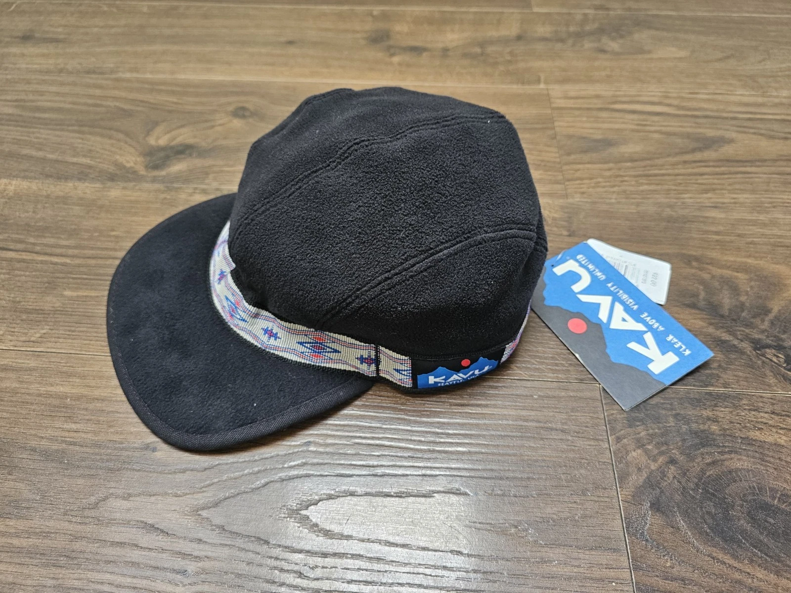 KAVU Aztec Geo Fleece Strap Cap/Hat - One Size/M/Medium Hike Travel Festival Run