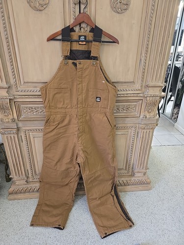 Berne Apparel #B415BD Brown Insulated Overalls Mens X-Large 48 Canvas