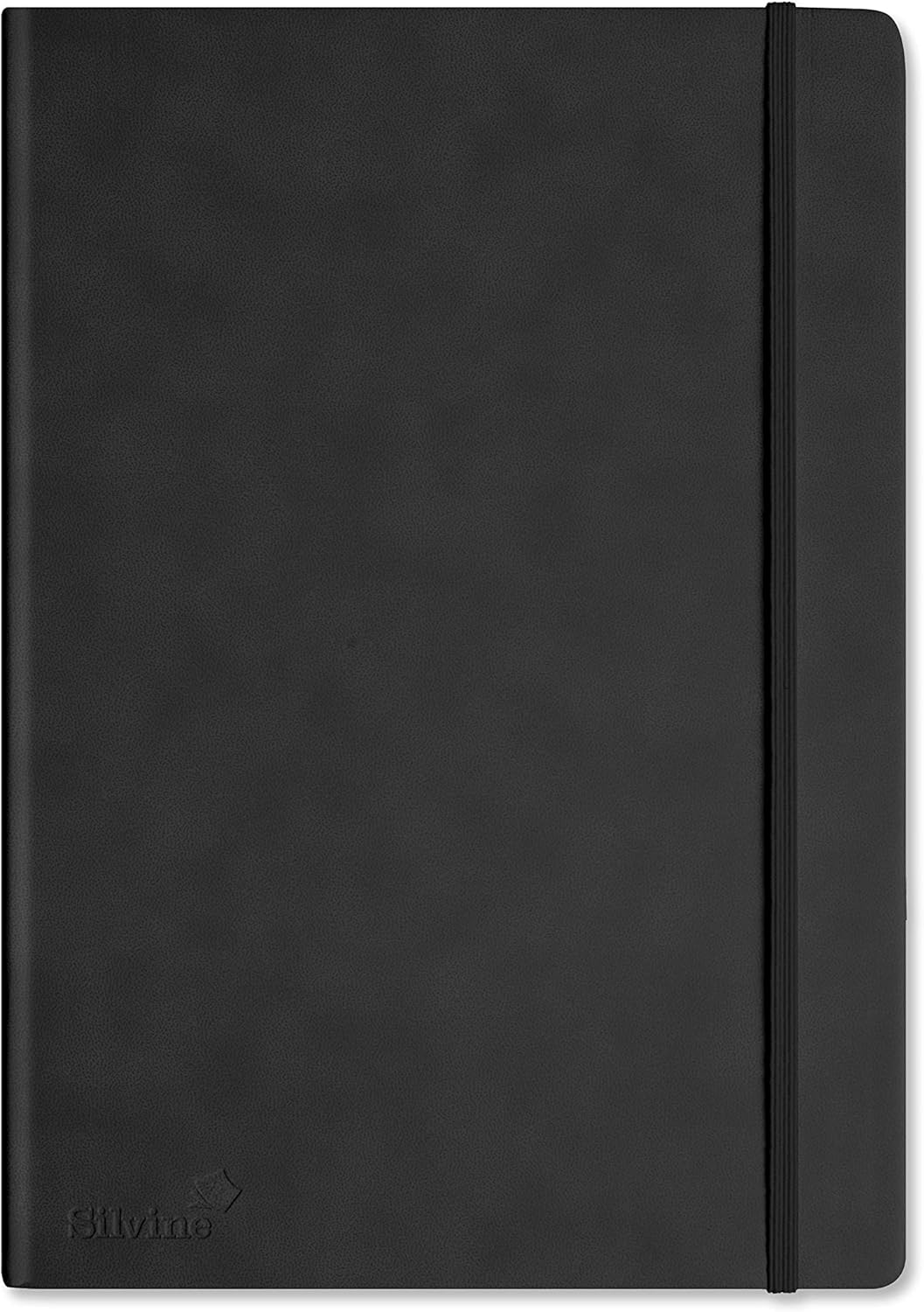 Executive Notebook Soft Surface Ruled with Ribbon Bookmark/Marker 160 Pages 90Gs
