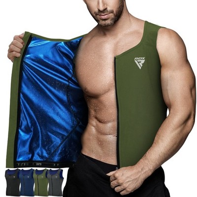 RDX Herren Sauna Shirt Weste Schwitzanzug Body Shaper Workout Bauch Abnehmen