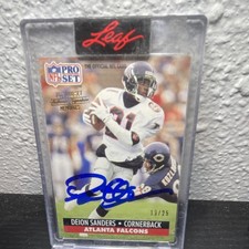 Pro Set 1991 Deion Sanders #98 Autographed Serial Numbered Atlanta Falcons /25