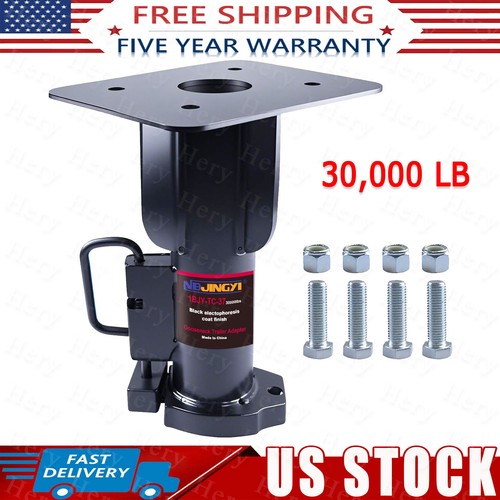 30000 LB Heavy Duty 17" Fifth 5th Wheel to Gooseneck Adapter Hitch Camper RV