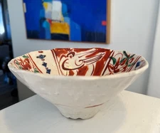 Takumi Kuroiwa Hand Built Tea Ceremony Bowl  Stoneware Signed  Studio Pottery