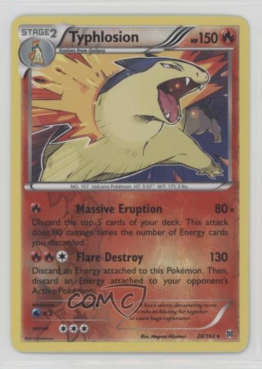 Typhlosion Reverse Foil Pokémon XY BREAKthrough #20