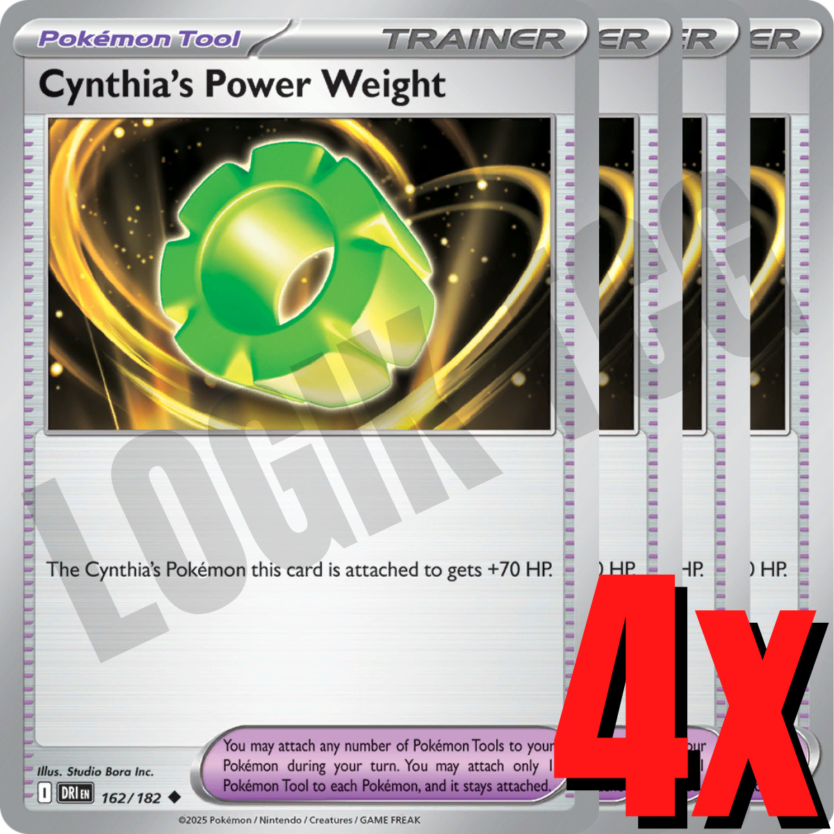 4x Cynthia's Power Weight 162/182 x4 - Destined Rivals - Pok
