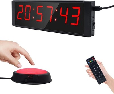 Large Stopwatch W/ Start/Stop Button LED Digital Timer W/ Remote Countdown Clock