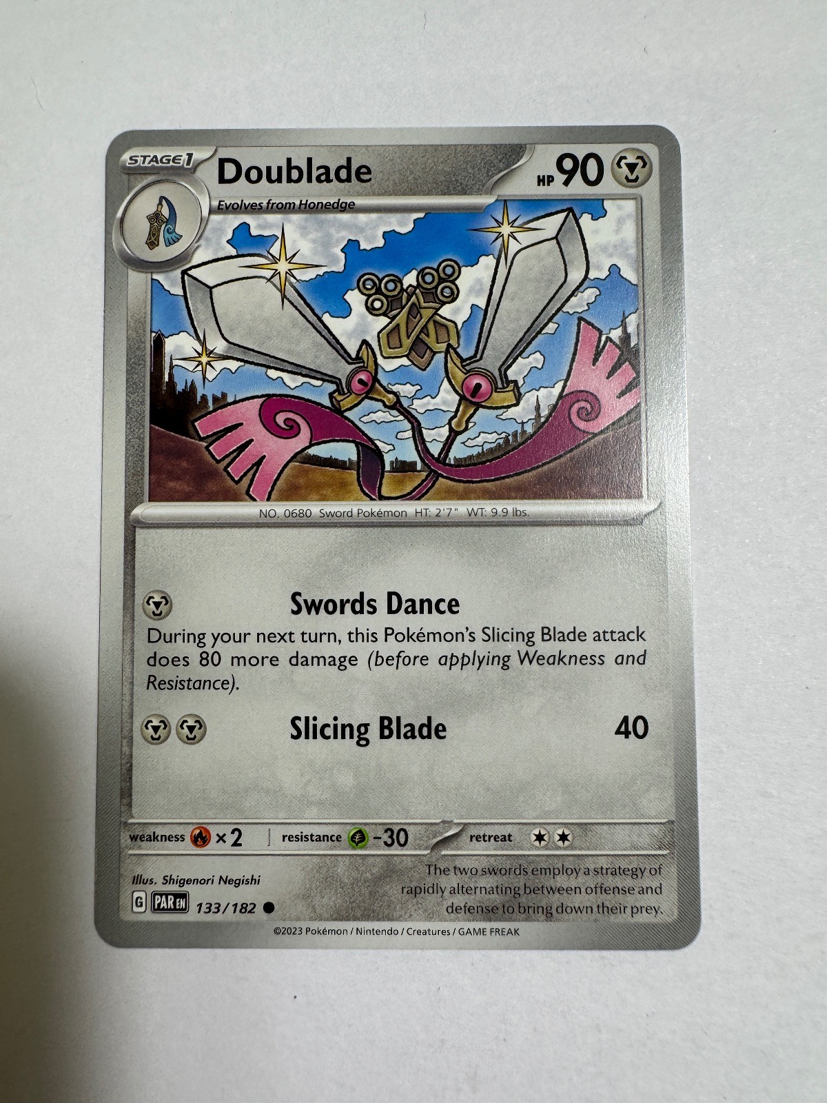 Doublade 133/182 Common Paradox Rift Pokemon Near Mint