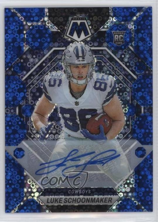 2023 Mosaic Rookies No Huddle Blue Prizm Luke Schoonmaker Rookie Auto RC qf8