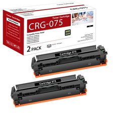 2PK BLACK 075 Toner Cartridge for Canon ImageCLASS LBP646Cdw MF665CDW MF662CDW
