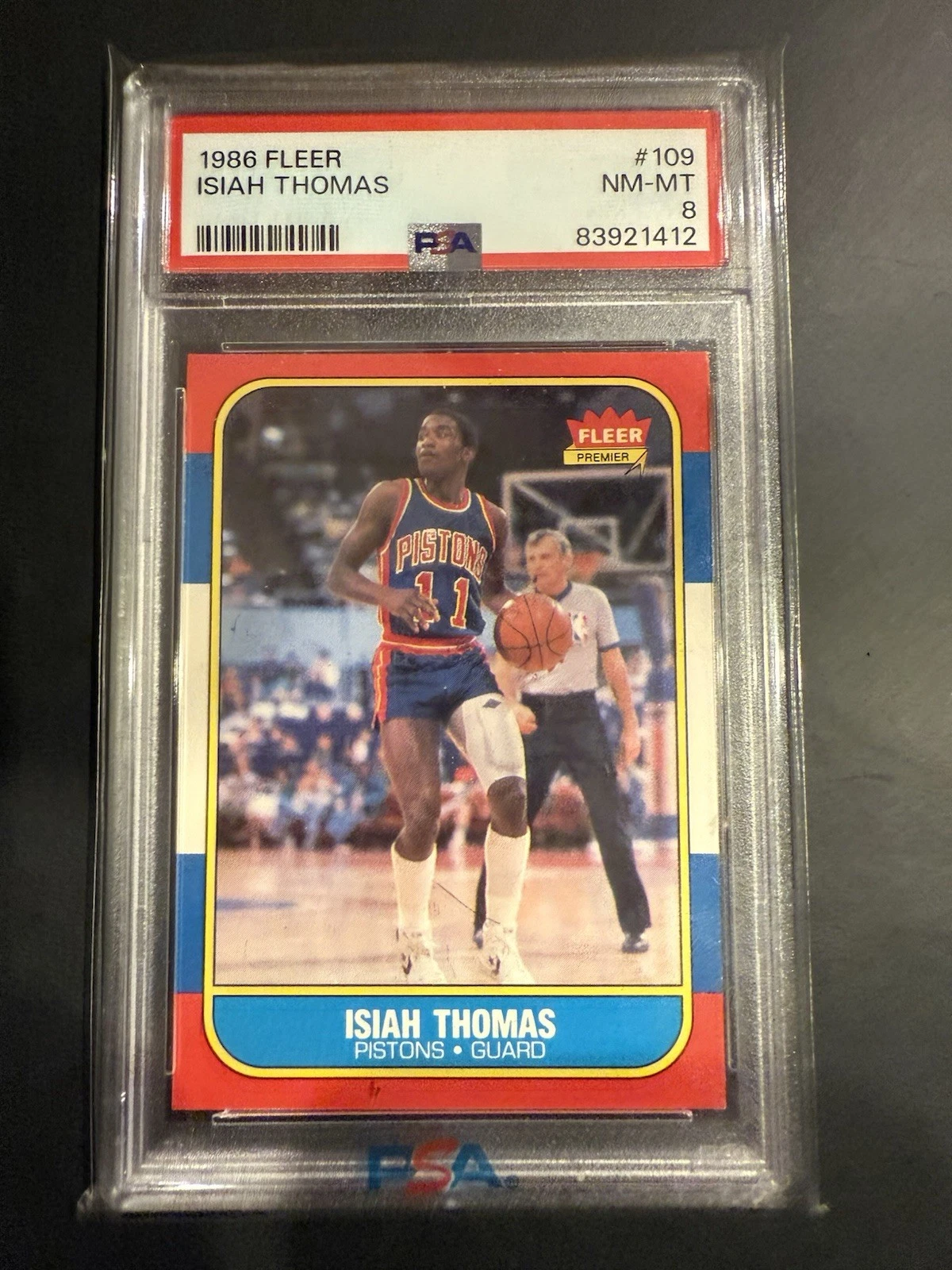 Deal for 1986 Fleer Isiah Thomas PSA 8