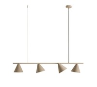 HäNgeleuchte HäNgelampe Metall B: 120Cm 4-Flammig E27 Beige Verstellbar Esstisch