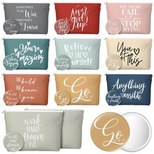 20 Pcs Employee Appreciation Gifts For Women Inspirational Canvas Makeup Bags...