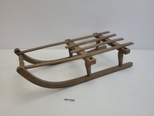 Puppenschlitten Holz Hellbraun Alt Antik Rustikal Deko Spielzeug #261350