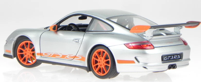 WELLY, Cerchi PORSCHE 911 GT3 RS 2007 grigio arancio, 1/18,  WEL18015W - Immagine 2 di 4