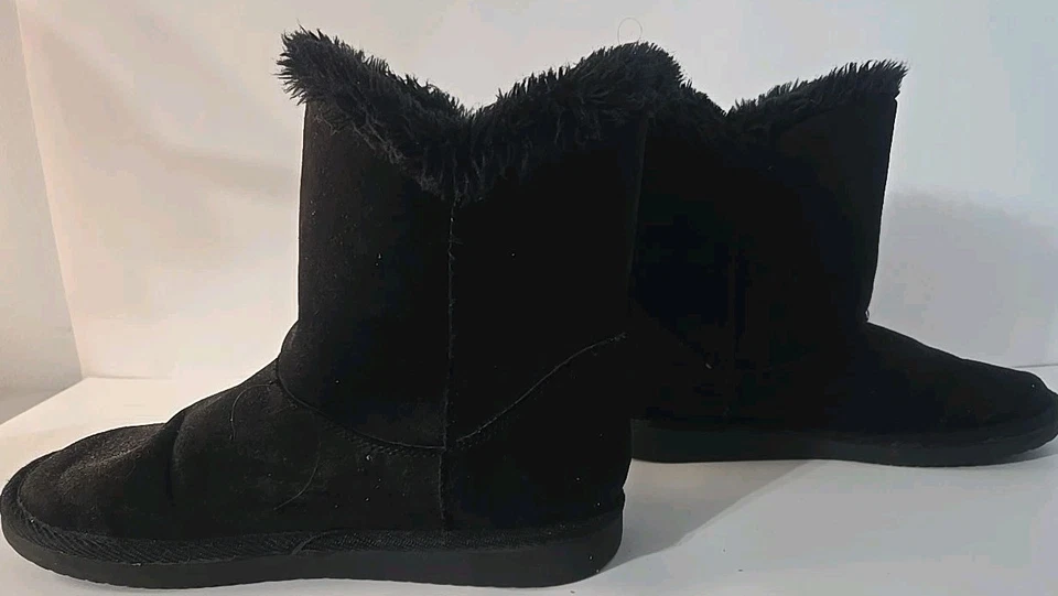 NUEVO CON ETIQUETAS NUEVAS EN CAJA Botas Air Walk forradas de piel sintética negras para niñas talla 4 Foto 3 de 4