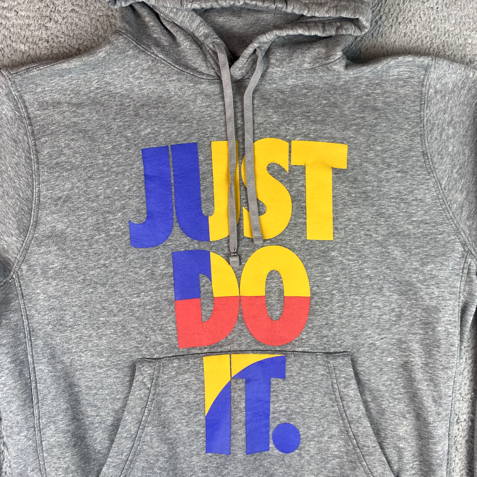 Nike Sweatshirt Mens L Gray Sportswear JDI Just Do It Graphic Fleece Pullover