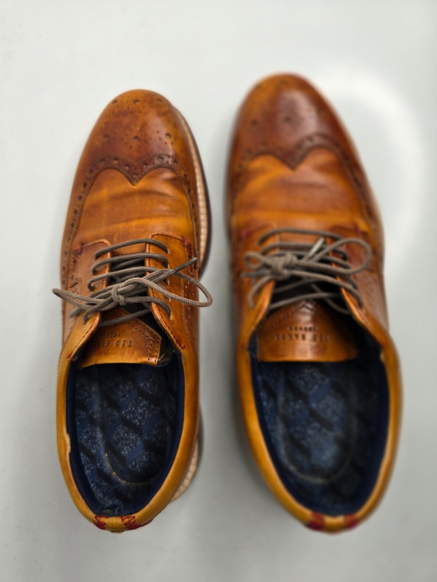 Ted Baker London Mition Wingtip Derby Color  Brown Leather Men\'s Size 12/45 Ted Baker London Mition Wingtip Mens Size 7 Brown Derby  main image 3