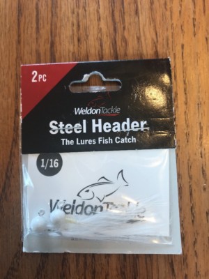 weldon tackle steel header jig 1/16 oz color White steelhead Ships N 24h