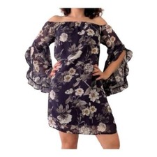 Altar'd State Navy blue floral dress Size Small