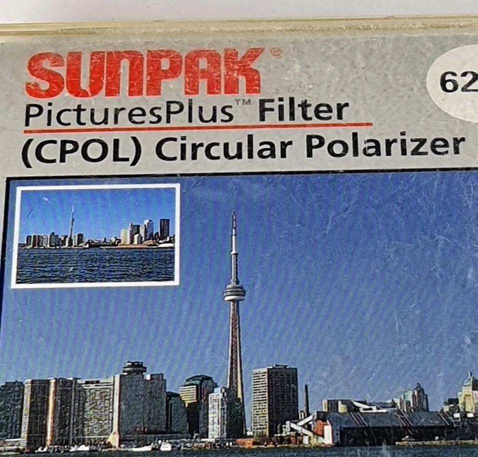 62mm Circular Cir Polarizing Polarizer Lens Filter C-PL CPL Polarizing Sunpak - Image 2 of 4
