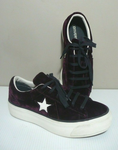 converse velvet platform