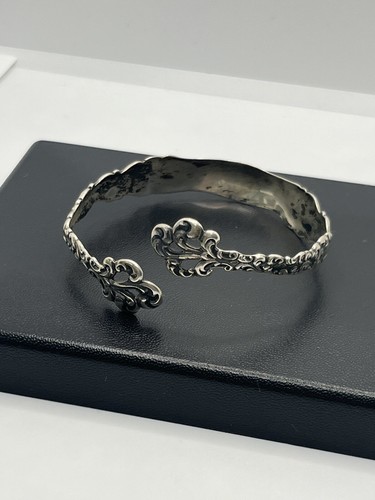 R.W. & S Sterlingsilber Löffelarmband Vintage verziertes Design - Bild 11 von 20