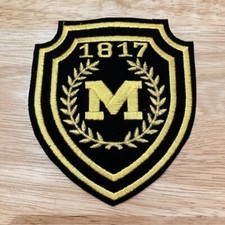 MICHIGAN WOLVERINES Founded 1817 Embroidered Sew-On 4" x 4.5" NCAA Crest Patch