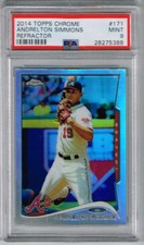 2014 Topps Chrome Andrelton Simmons Refractor PSA 9