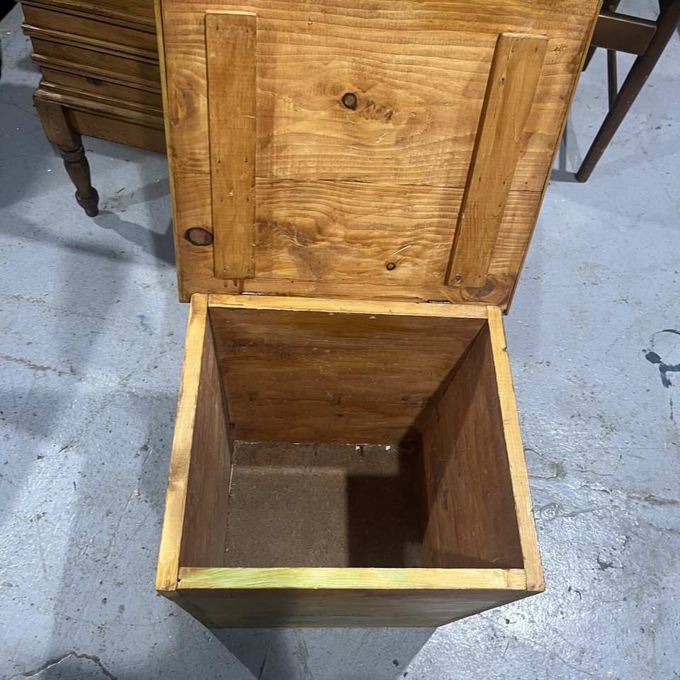 Vintage Pine Wood Storage Box Irish Butter Box Storage Chest eBay